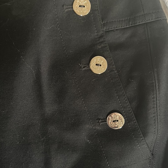 White House Black Market The Flare Black Pant with Gold Button size OS - Picture 7 of 7